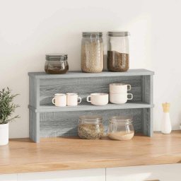 vidaXL Keukenrekken stapelbaar 2 st 50x15x16 cm grijs sonoma eiken