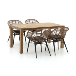 + 15% kassakorting | Intenso Azora/ROUGH-S 160cm dining tuinset 5-delig - Laagste prijsgarantie!