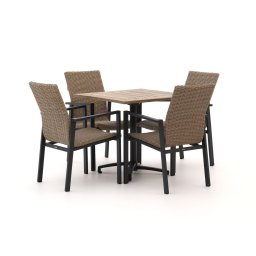 + 15% kassakorting | Manifesto Villongo/Canzo 80cm dining tuinset 5-delig stapelbaar inklapbaar - Laagste prijsgarantie!