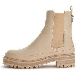 Guess - Maat 38 - Babala Dames Enkellaars Leder - Cream