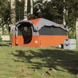 vidaXL Tunneltent 6-persoons waterbestendig grijs en oranje