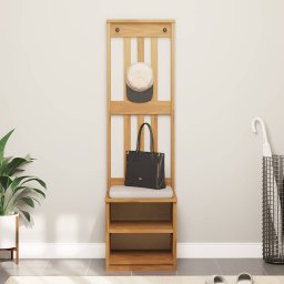 vidaXL Kapstok SANDNES 45x40x159,5 cm massief grenenhout