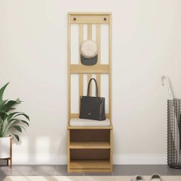 vidaXL Kapstok SANDNES 45x40x159,5 cm massief grenenhout