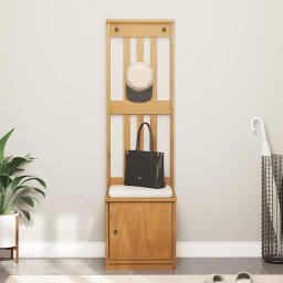 vidaXL Kapstok SANDNES 45x40x159,5 cm massief grenenhout