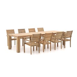 + 15% kassakorting | ROUGH-S/ROUGH-X 320cm dining tuinset 9-delig stapelbaar - Laagste prijsgarantie!