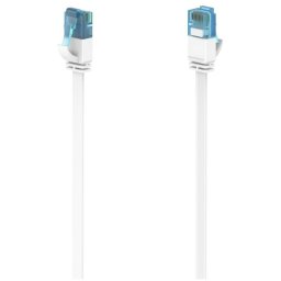 Hama Netwerkkabel, CAT-6a, 10 Gbit/s, U/UTP, plat, 5,00 m UTP kabel Wit