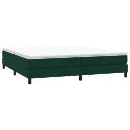 vidaXL Bed boxspring zonder matras 200x210 cm fluweel donkergroen