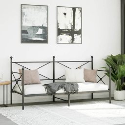 vidaXL Slaapbank zonder matras 80x200 cm staal zwart