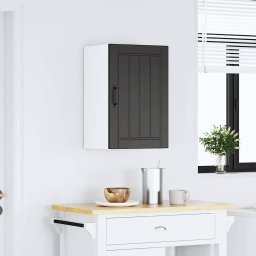 vidaXL Keukenbovenkast Lucca bewerkt hout zwart