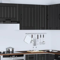 vidaXL Keukenbovenkast Lucca bewerkt hout zwart