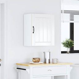 vidaXL Keukenbovenkast Lucca bewerkt hout hoogglans wit