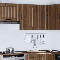 vidaXL Keukenbovenkast Lucca bewerkt hout bruin eikenkleur