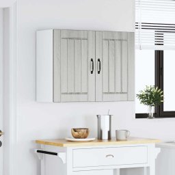 vidaXL Keukenbovenkast Lucca bewerkt hout grijs sonoma eikenkleur