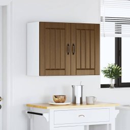 vidaXL Keukenbovenkast Lucca bewerkt hout bruin eikenkleur