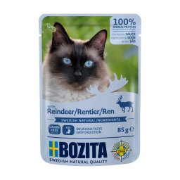12x85g Stukjes in Saus Pouch Rendier Bozita Kattenvoer