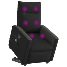 vidaXL Sta-op-massagestoel verstelbaar stof zwart