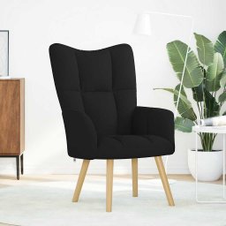vidaXL Relaxstoel stof zwart
