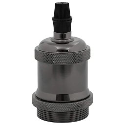 vidaXL Lamphouders 2 st glanzend zwart E27