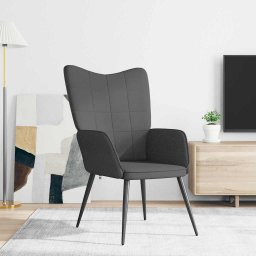 vidaXL Relaxstoel stof donkergrijs
