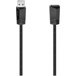 Hama USB-verlengkabel, USB 2.0, 480 Mbit/s, 0,75 m Kabel Zwart