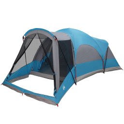 vidaXL Tunneltent voor gezin 8-persoons waterdicht blauw