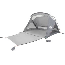 vidaXL Strandtent 2-persoons waterdicht grijs