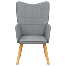 vidaXL Relaxstoel stof lichtgrijs