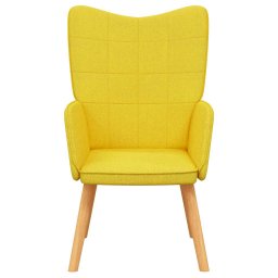 vidaXL Relaxstoel stof mosterdgeel