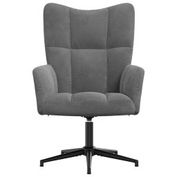 vidaXL Relaxstoel fluweel donkergrijs