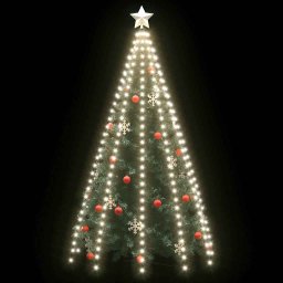vidaXL Kerstboomverlichting met 250 LED's koudwit net 250 cm