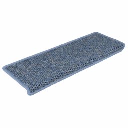 vidaXL Trapmatten zelfklevend 30 st sisal-look 65x21x4 cm blauw
