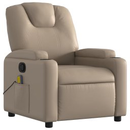 vidaXL Massagestoel verstelbaar kunstleer cappuccinokleurig