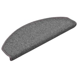 vidaXL Trapmatten 30 st 65x24x4 cm grijs en zwart Halfrond Groot