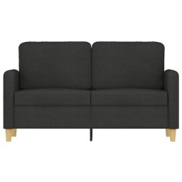 vidaXL Tweezitsbank 120 cm stof zwart