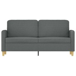 vidaXL Tweezitsbank 140 cm stof donkergrijs
