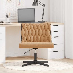 vidaXL Bureaustoel beige wolachtige stof