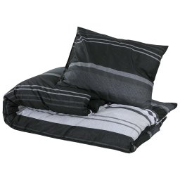 vidaXL Dekbedovertrekset 225x220 cm katoen zwart en wit
