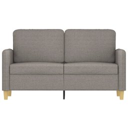 vidaXL Tweezitsbank 120 cm stof taupe