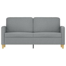 vidaXL Tweezitsbank 140 cm stof lichtgrijs