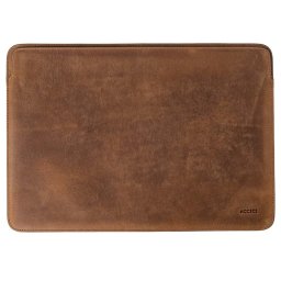 Accezz Leather hoes voor MacBook 16 inch Laptop sleeve Bruin