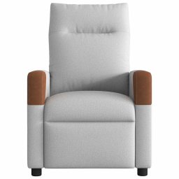 vidaXL Fauteuil verstelbaar stof wolk grijs