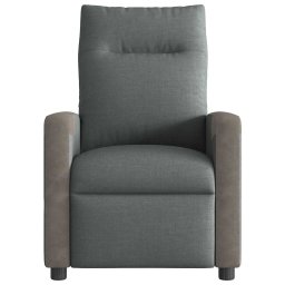 vidaXL Fauteuil verstelbaar stof donkergrijs