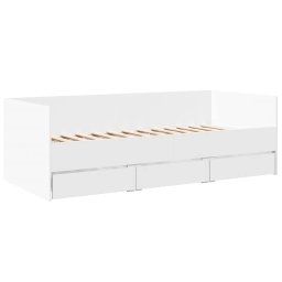 vidaXL Slaapbank met lades zonder matras 90x200 cm wit