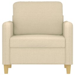 vidaXL Fauteuil 60 cm stof crèmekleurig