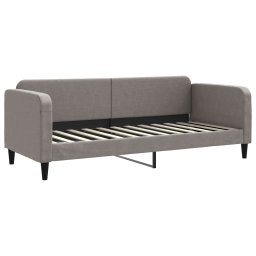 vidaXL Slaapbank met matras 80x200 cm stof taupe