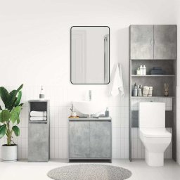 vidaXL Badkamerkast 60x33x60 cm bewerkt hout betongrijs