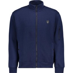 Jack & Jones - Maat M - Vest Jprbluwills Sweat Zip High Neck Pegaent Blue Mannen