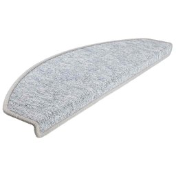 vidaXL Trapmatten 30 st 65x24x4 cm lichtgrijs halfrond groot