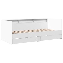 vidaXL Slaapbank met lades zonder matras 100x200 cm wit