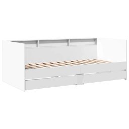 vidaXL Slaapbank met lades zonder matras 90x190 cm wit